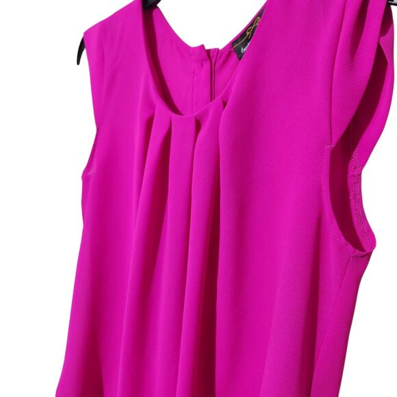 Twine And String Top Size Small Pink Sheer Sleeveless Back Buttons Lightweight - Picture 2 of 10